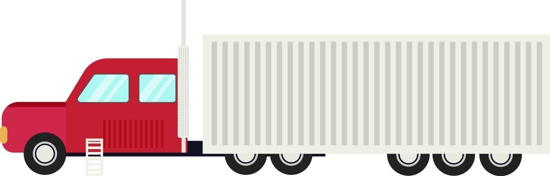 Loading truck, illustration, vector on a white background.