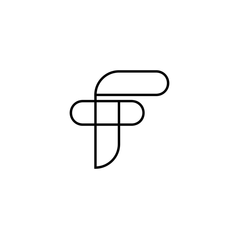 logotipo de la línea f vector