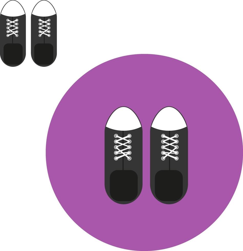 zapatos pequeños, ilustración, vector sobre fondo blanco.