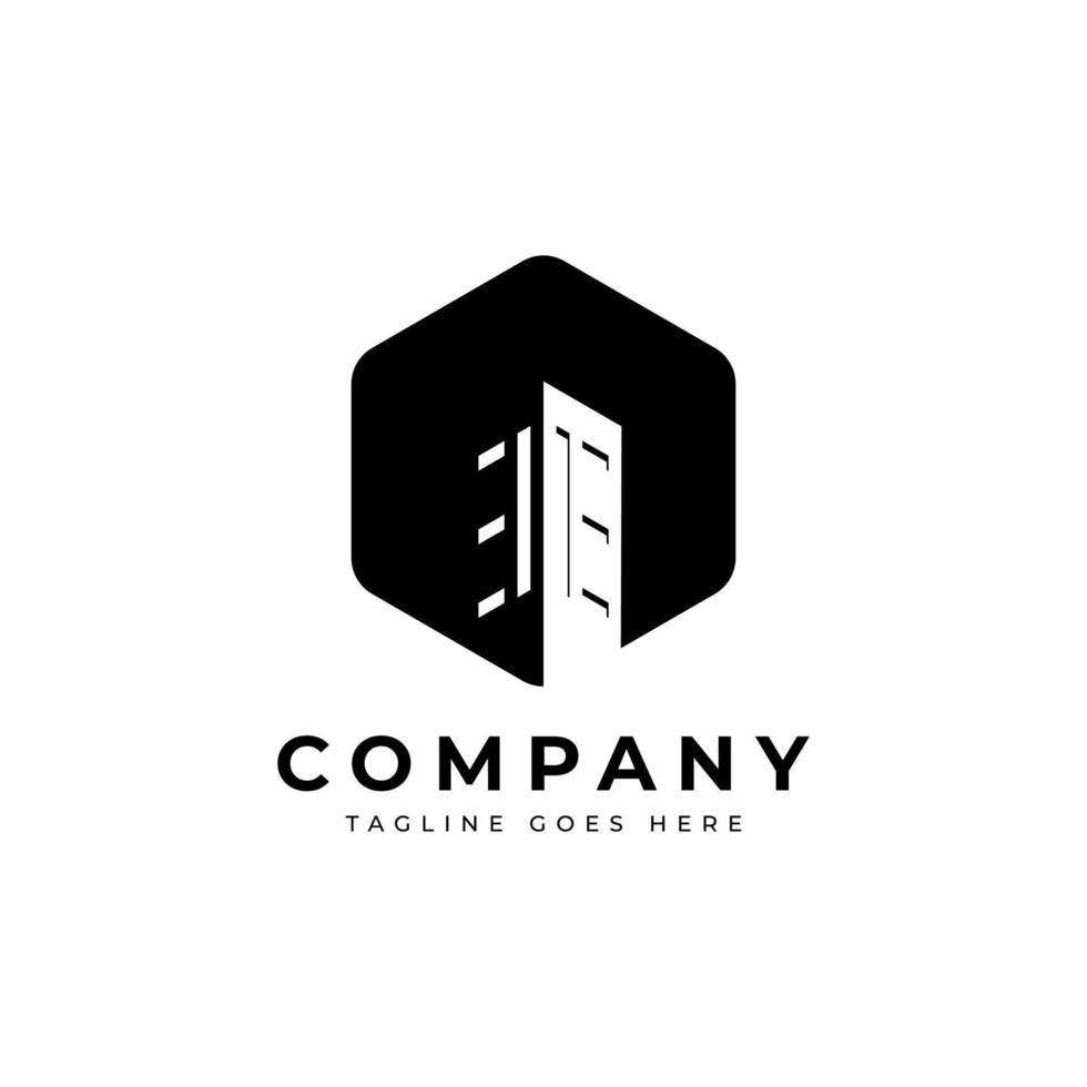 Isometric building logo vector