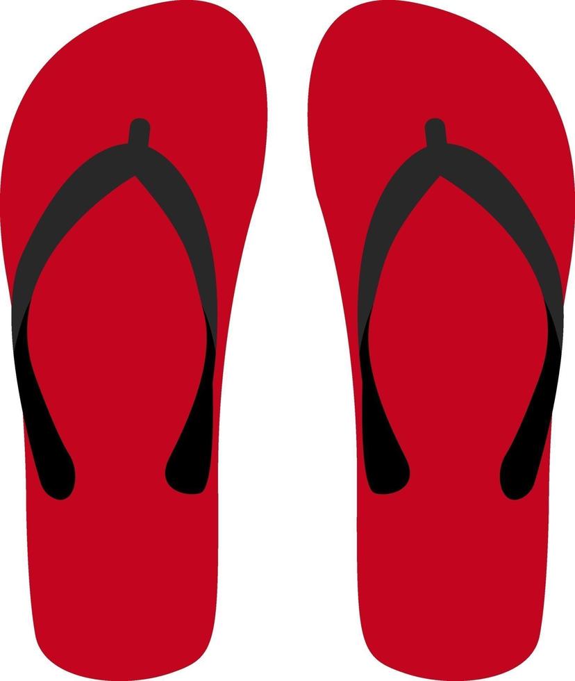 Red slippers, illustration, vector on a white background.