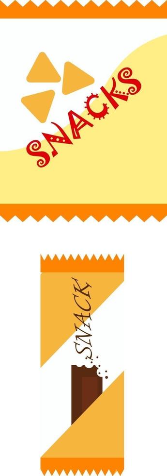 Quick snacks, illustration, vector on a white background.
