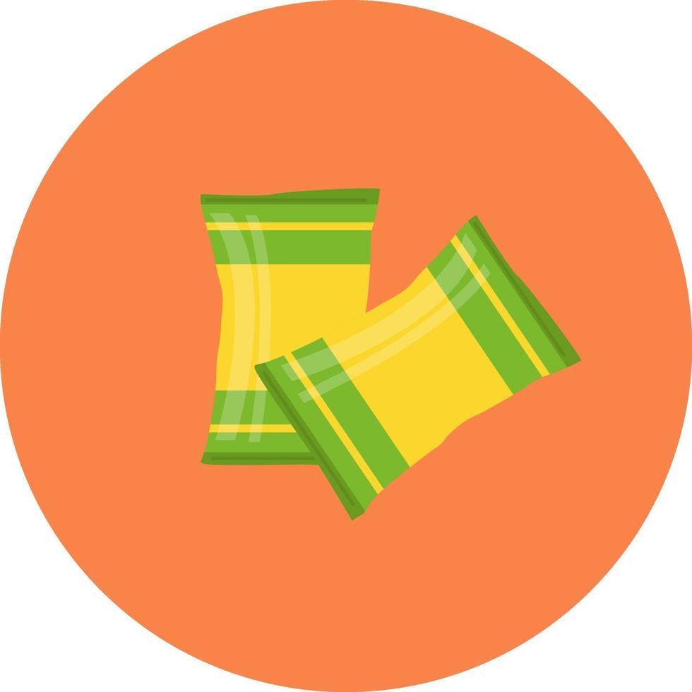 Green candies, illustration, vector on a white background.