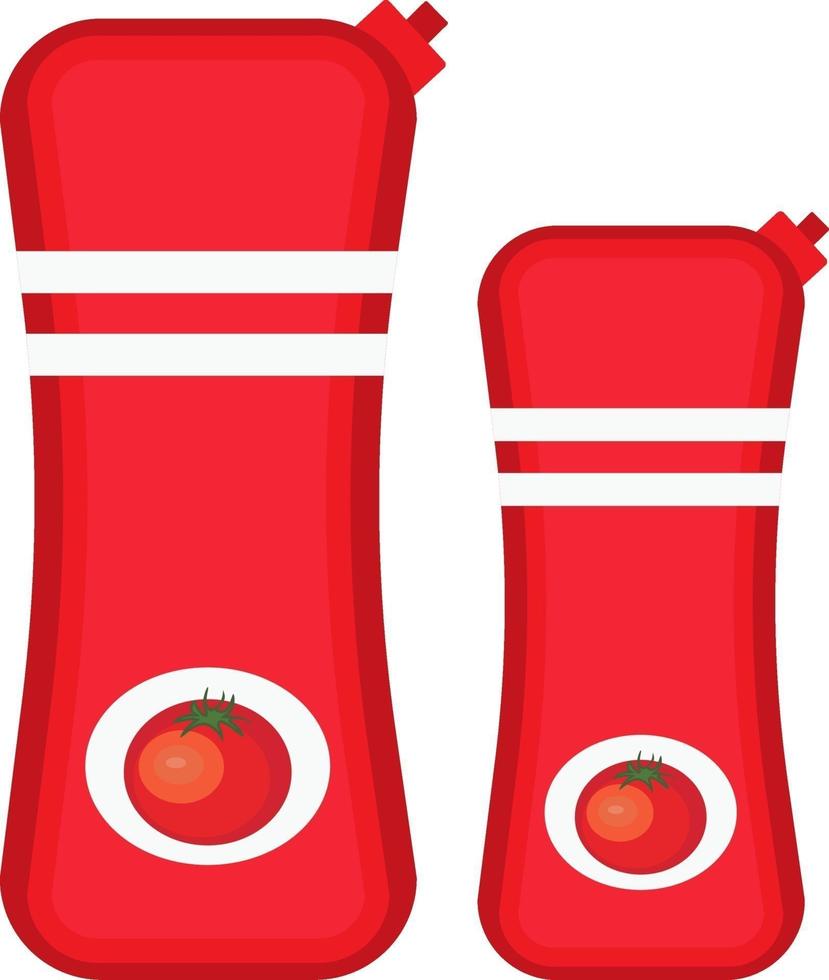 Tomato pouch, illustration, vector on a white background.