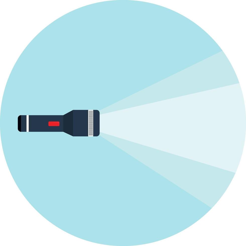 Flashlight, illustration, vector on a white background.