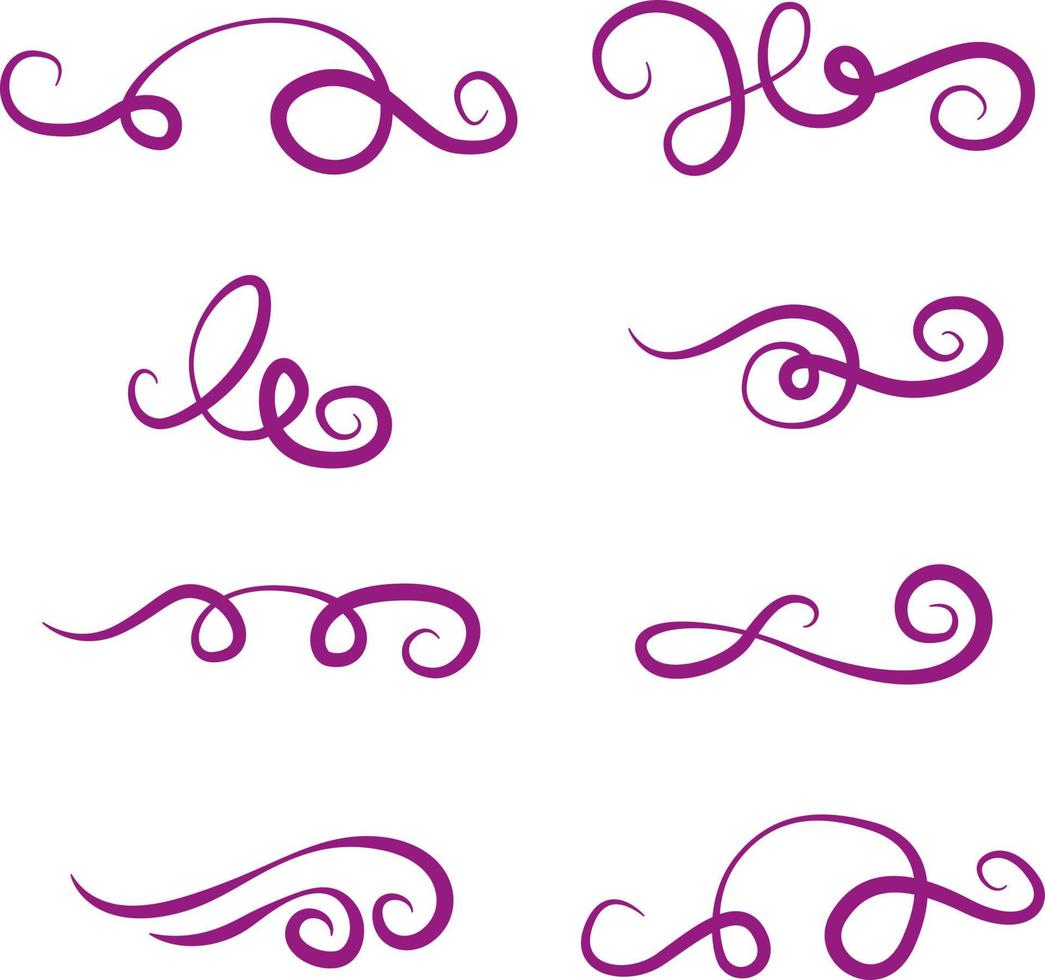 Hand drawn elements and monograms for weddings, Valentines day, holidays, baby design, birthday. vector