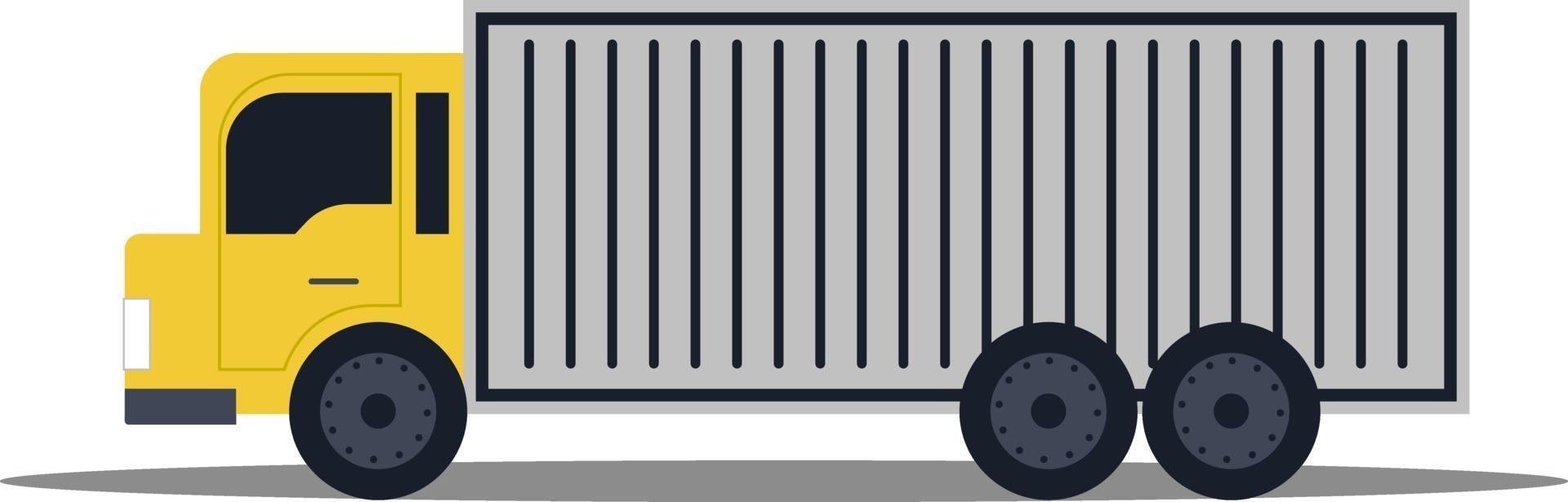 Garbage truck, illustration, vector on a white background.