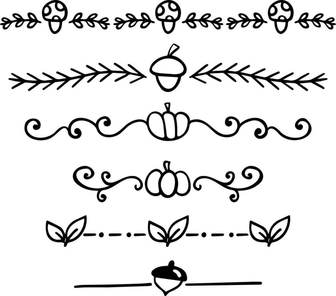 Set of elegant floral elements for your design. Autumn set vector