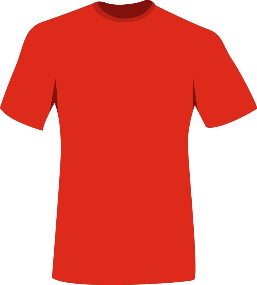 Red t-shirt, illustration, vector on a white background.
