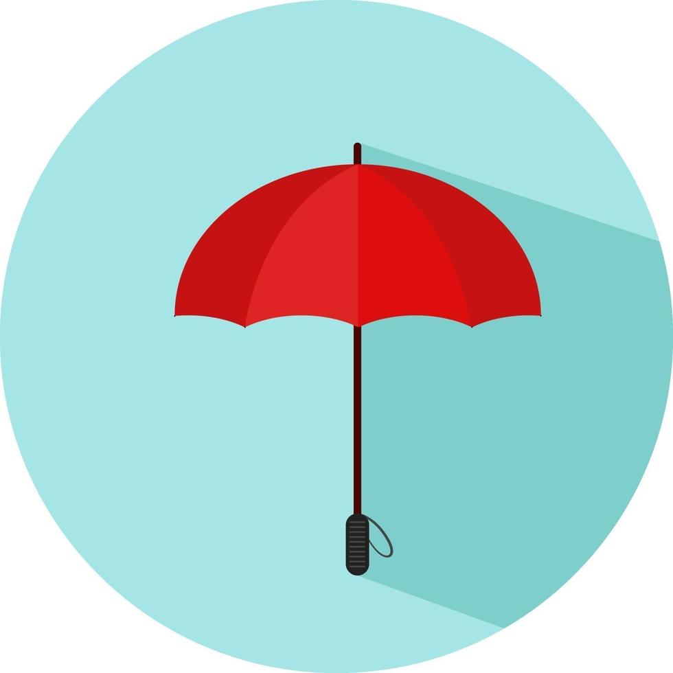 Red umbrella, illustration, vector on a white background.