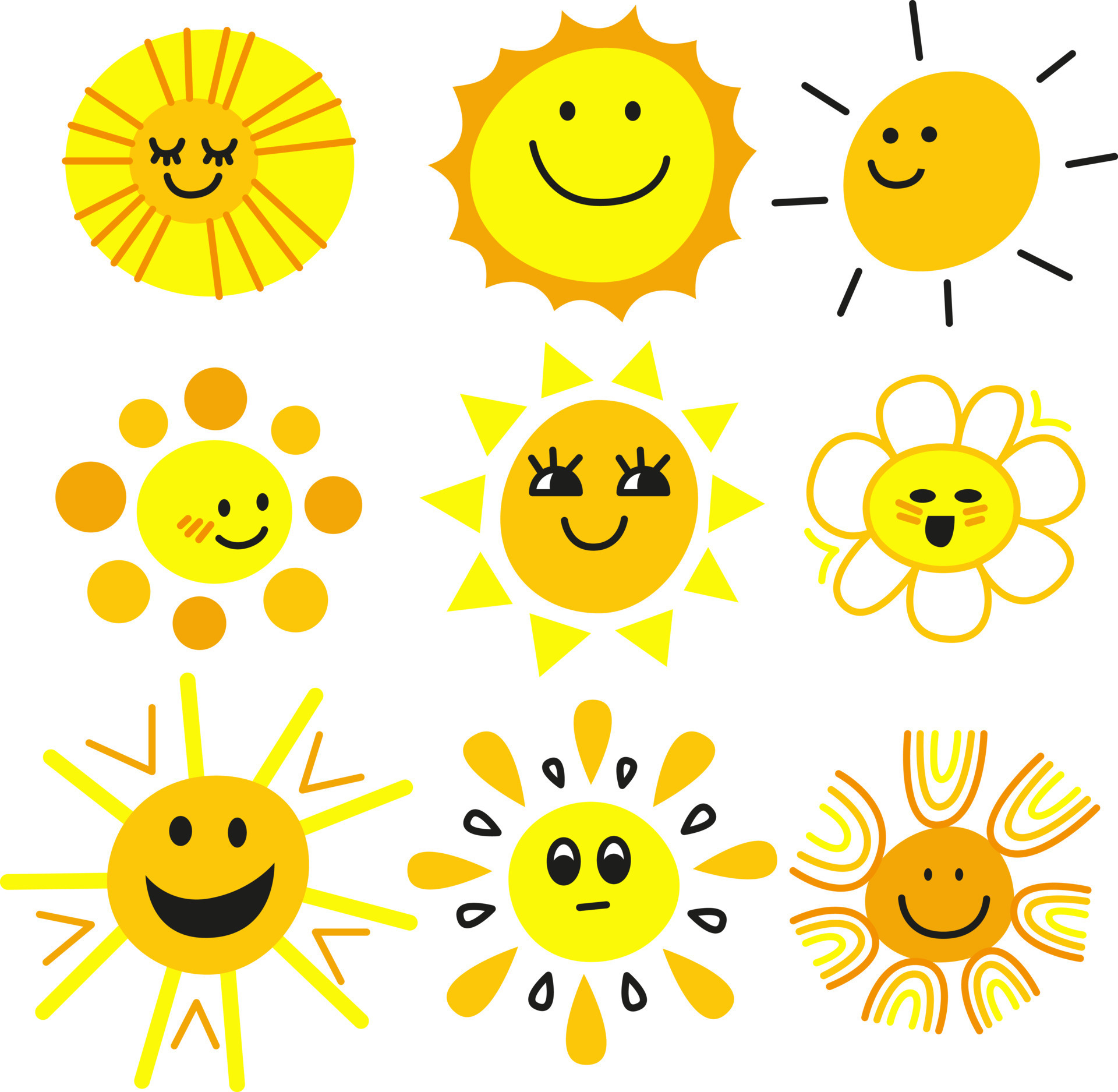 Sun emoticons. Funny summer sun, sunshine, baby, happy morning emoji. Children's illustration. Cartoon sunny smiling faces vector icons 12272490 Vector Art at Vecteezy Sun emoticons. Funny summer sun, sunshine, baby, happy morning emoji. Children's illustration. Cartoon sunny smiling faces vector icons 12272490 Vector Art at Vecteezy