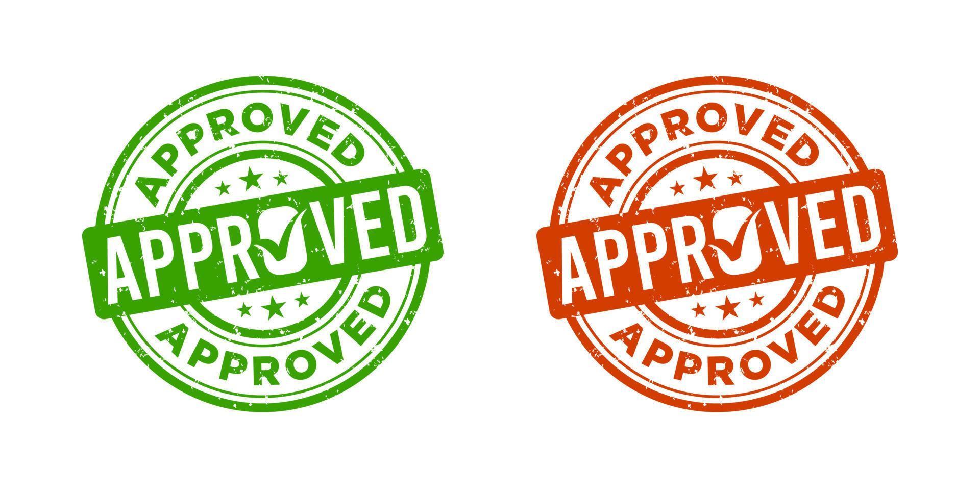 Approved stamp, design element suitable for websites, print design or app vector