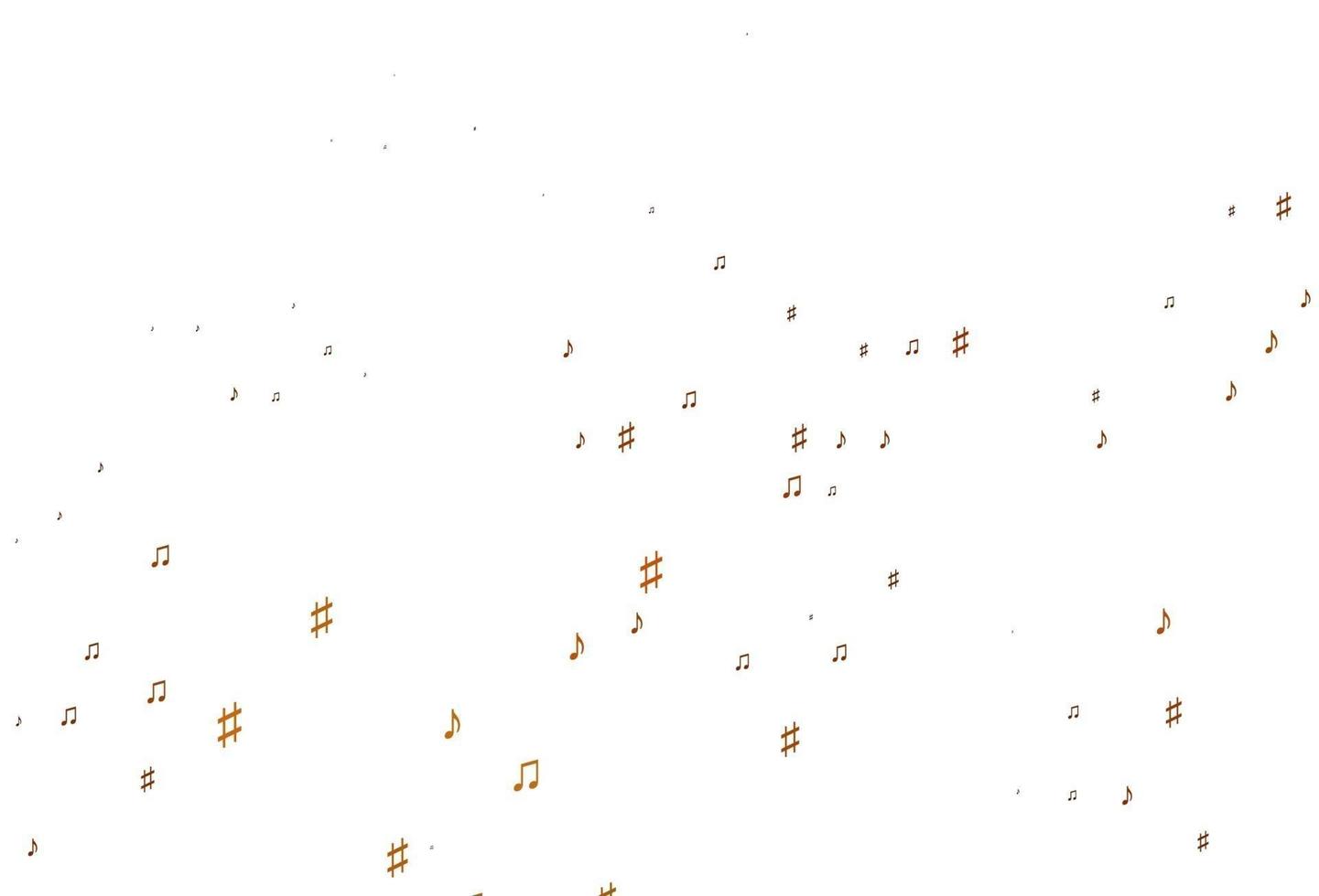 Light Orange vector backdrop with music notes.