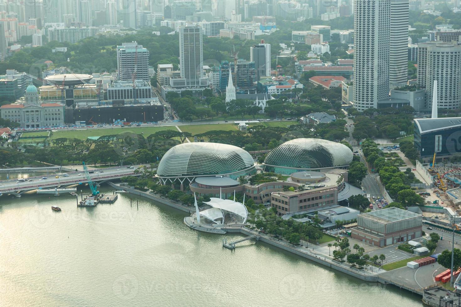 View of Singapore city skyline photo