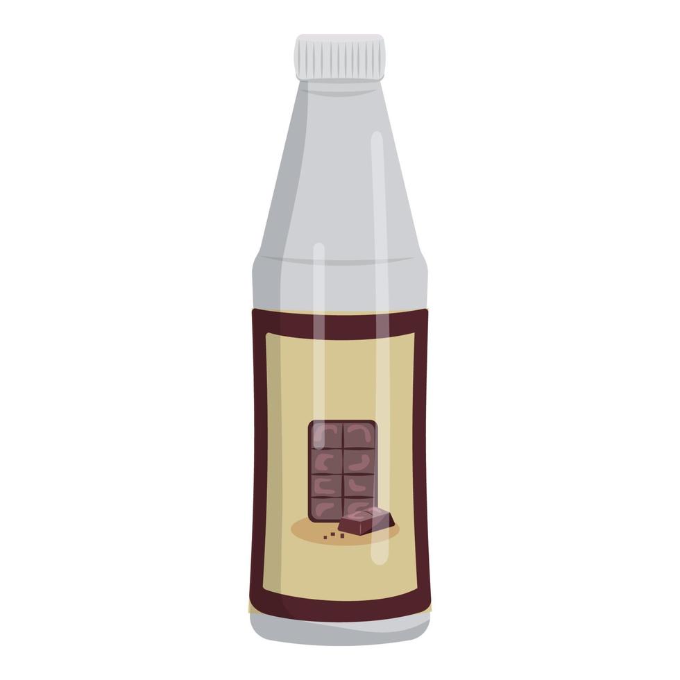 Chocolate jam in a bottle. Vector