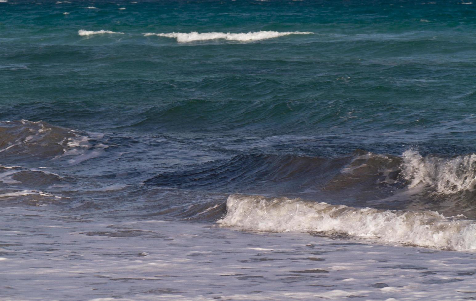 Sea waves on the Mediterranean sea photo