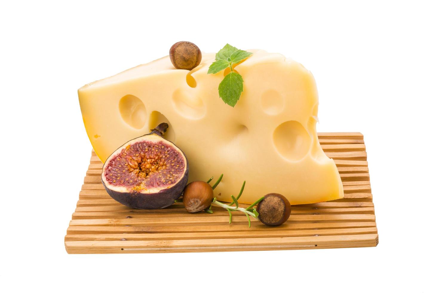 Maasdam cheese with fig photo