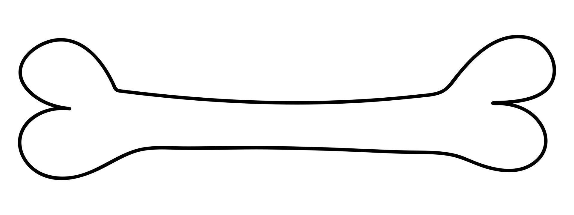 Tibia. An integral part of the skeleton. Sketch. Halloween symbol. Doodle style. Decoration for All Saints Day. vector