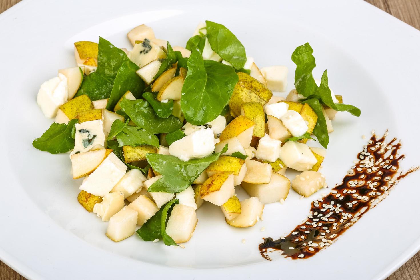 Pear and cheese salad 12273632 Stock Photo at Vecteezy