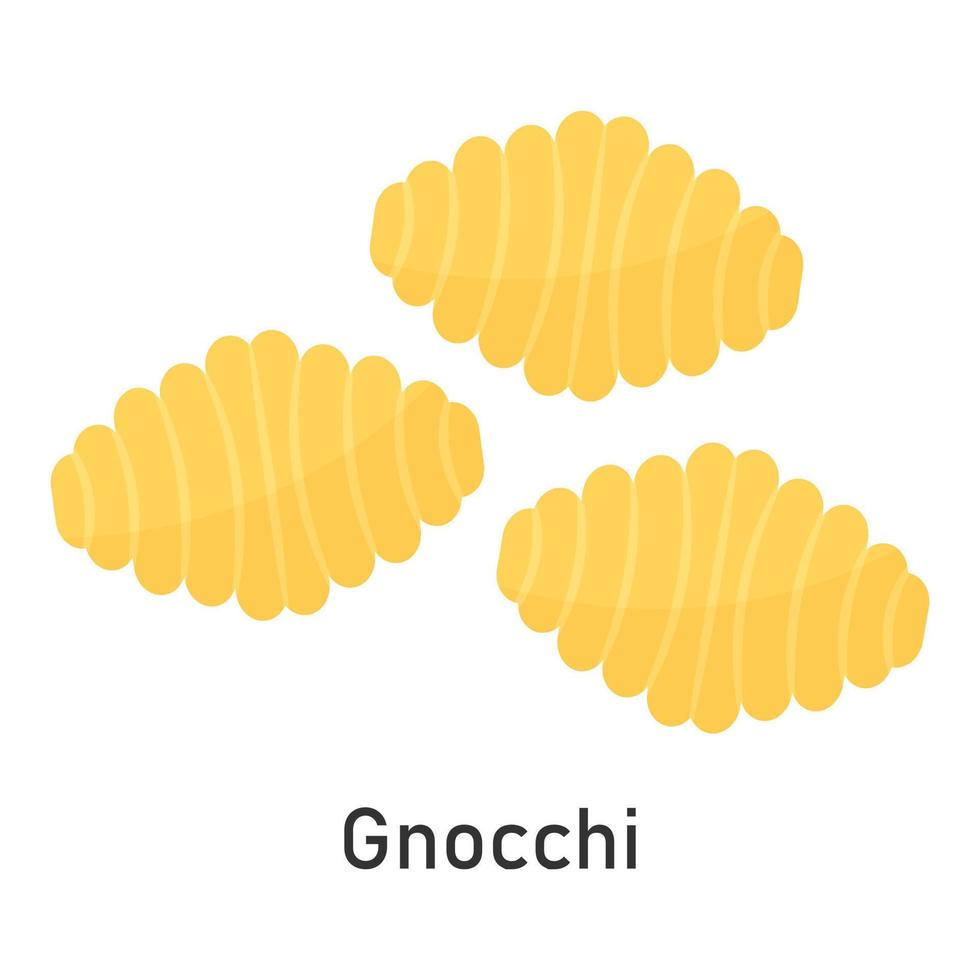 Gnocchi pasta. Restaurant pasta. For menu design, packaging. Vector illustration.