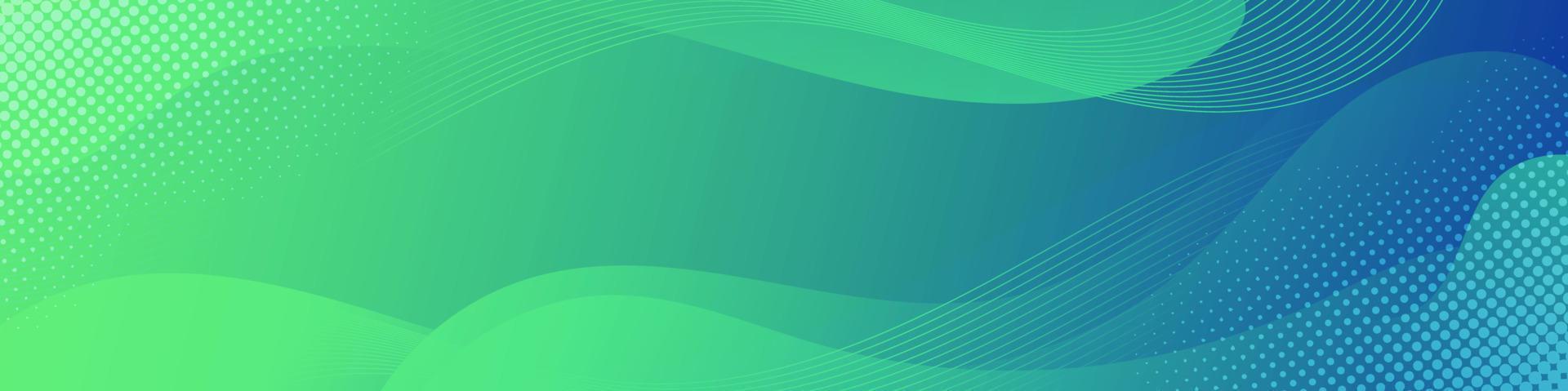 plantilla de banner de onda de fluido verde abstracto vector