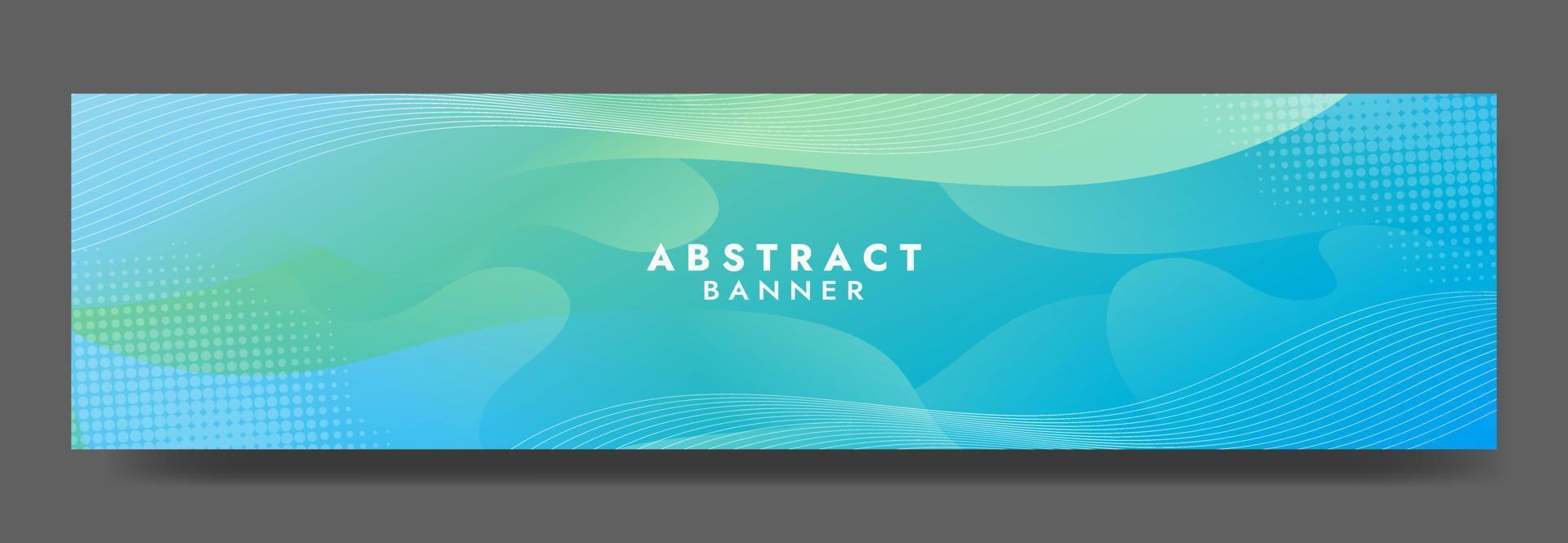 Abstract Green and blue Fluid Wave Banner Template vector