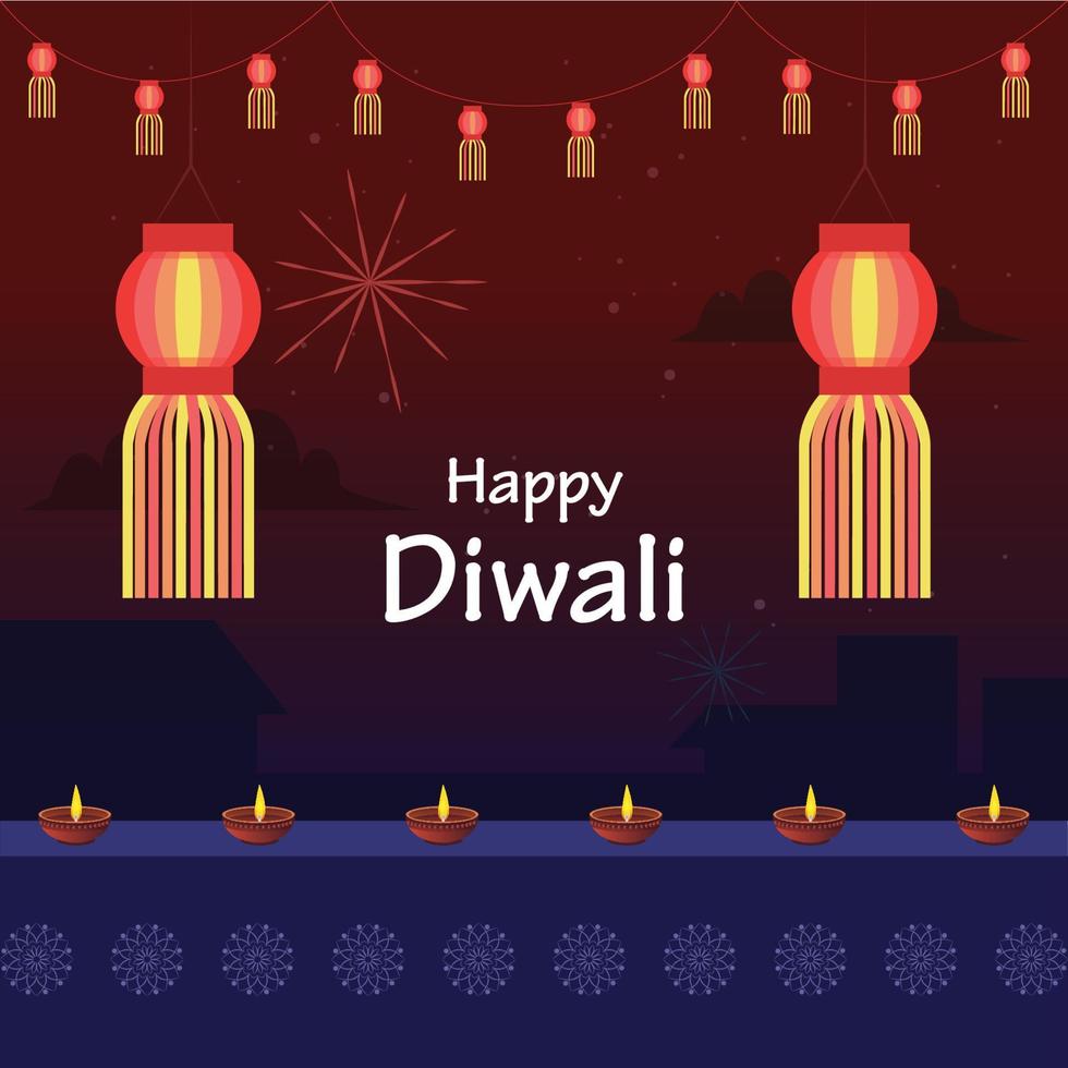 feliz diwali desea vector libre