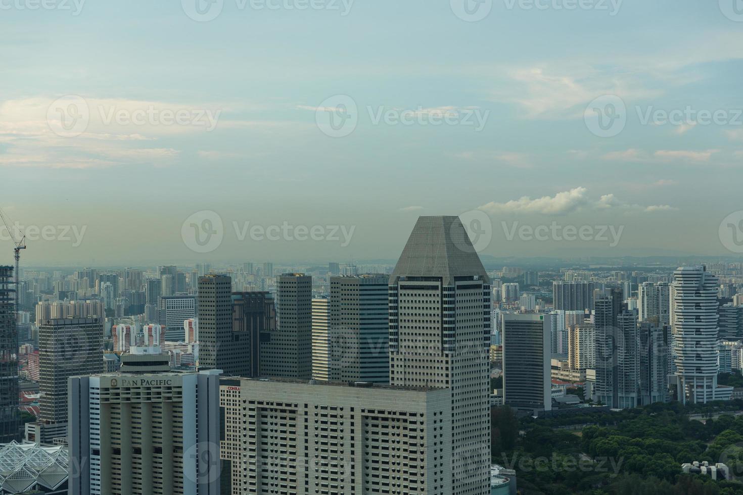 View of Singapore city skyline photo