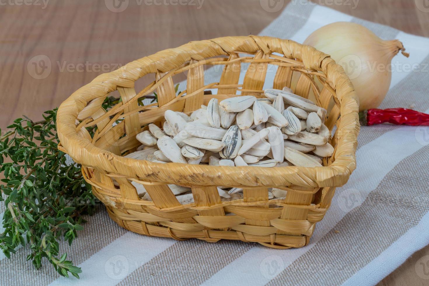 White sunflower seeds photo