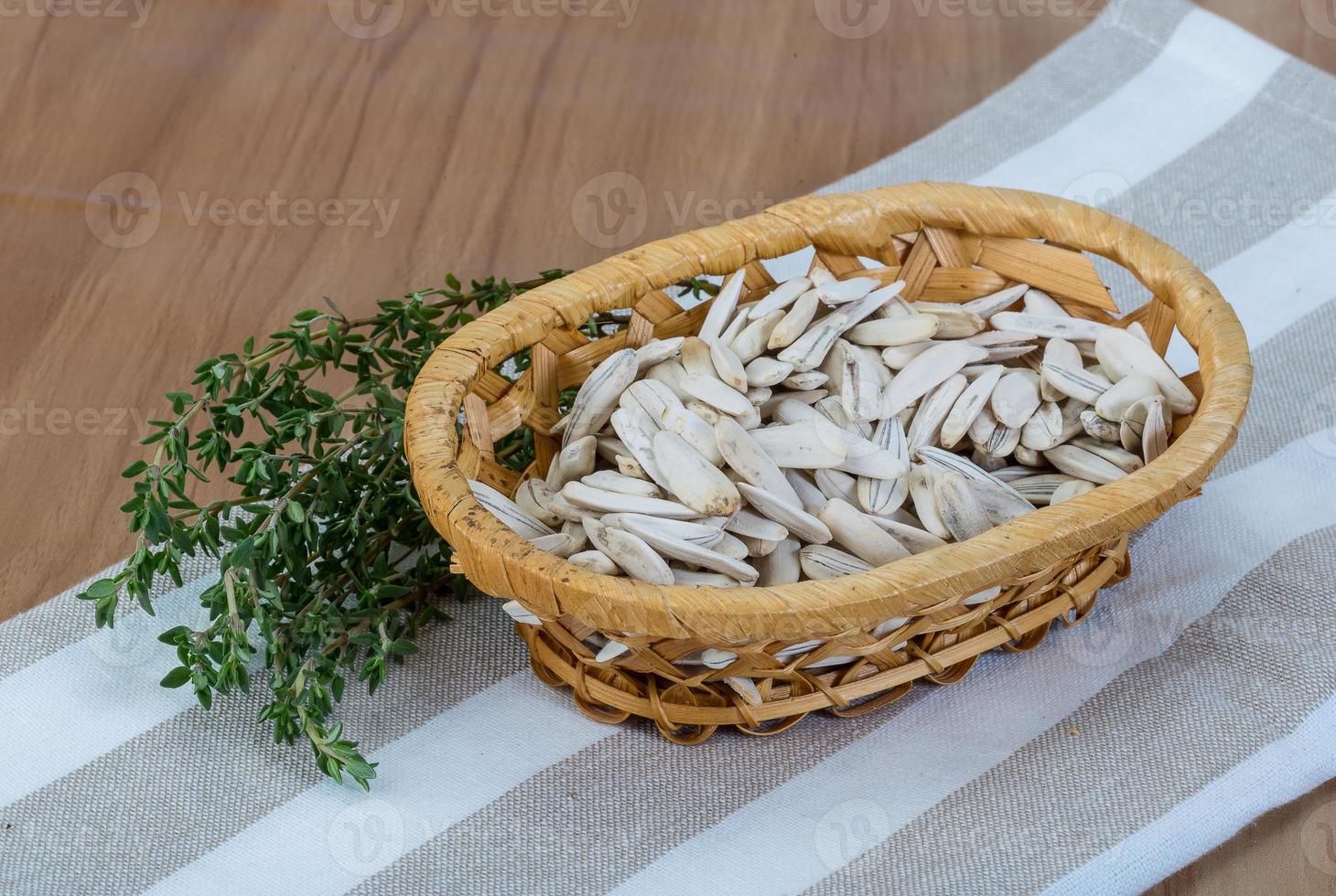 White sunflower seeds photo