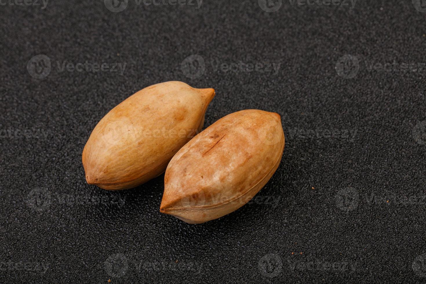 Tasty pecan nut heap isolated photo