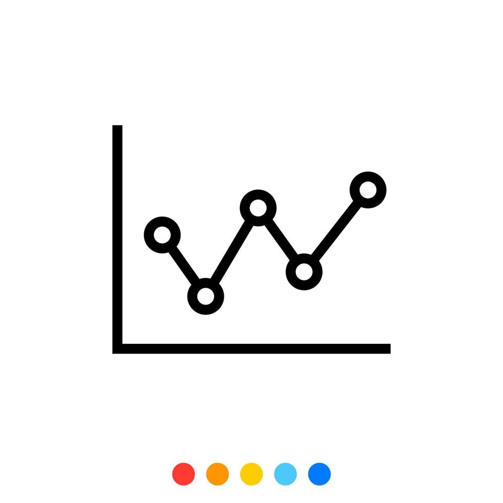 Graph chart icon, Vector and Illustration.