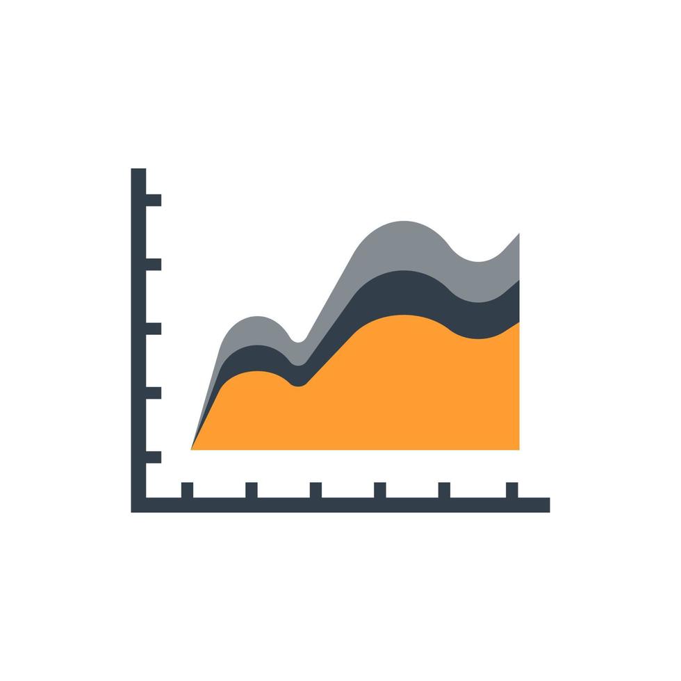 Graph chart icon, Vector and Illustration.