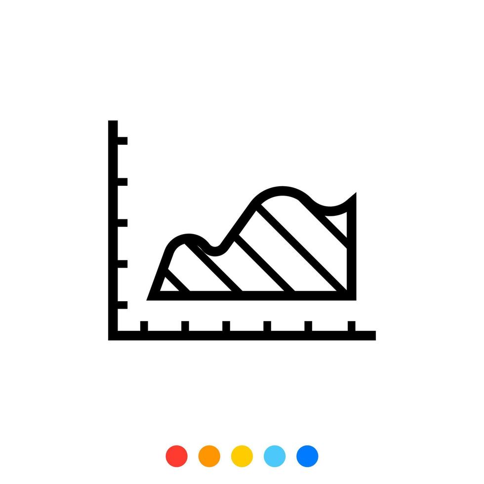 Graph chart icon, Vector and Illustration.