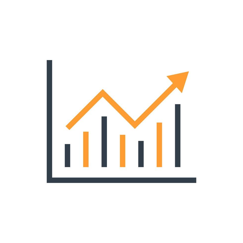 Graph chart icon, Vector and Illustration.