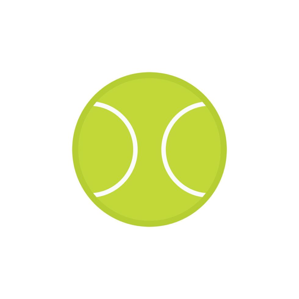 pelota de tenis con diseño plano sobre un fondo blanco, vector. vector