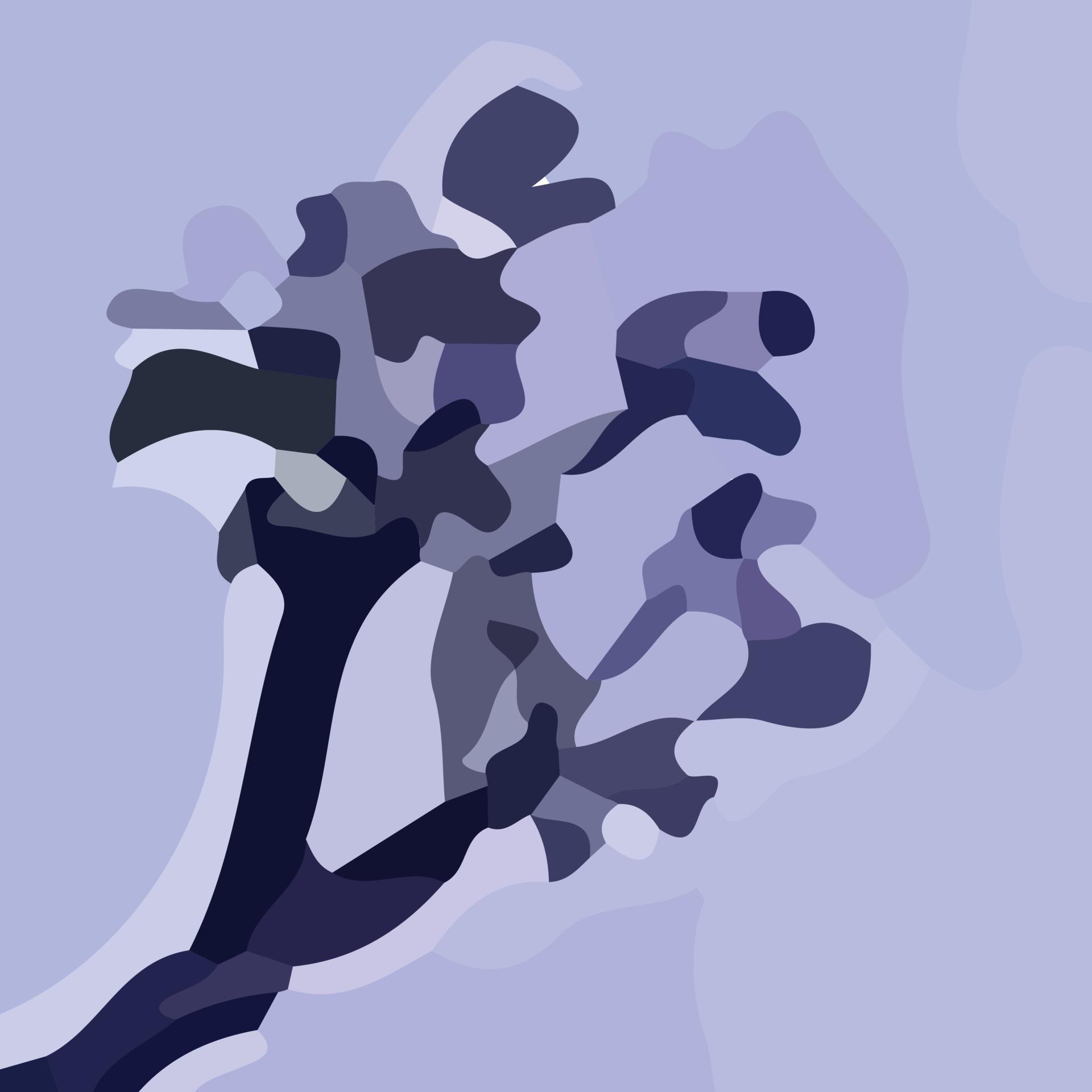 Simple flower abstract background. Various shapes and soft colors