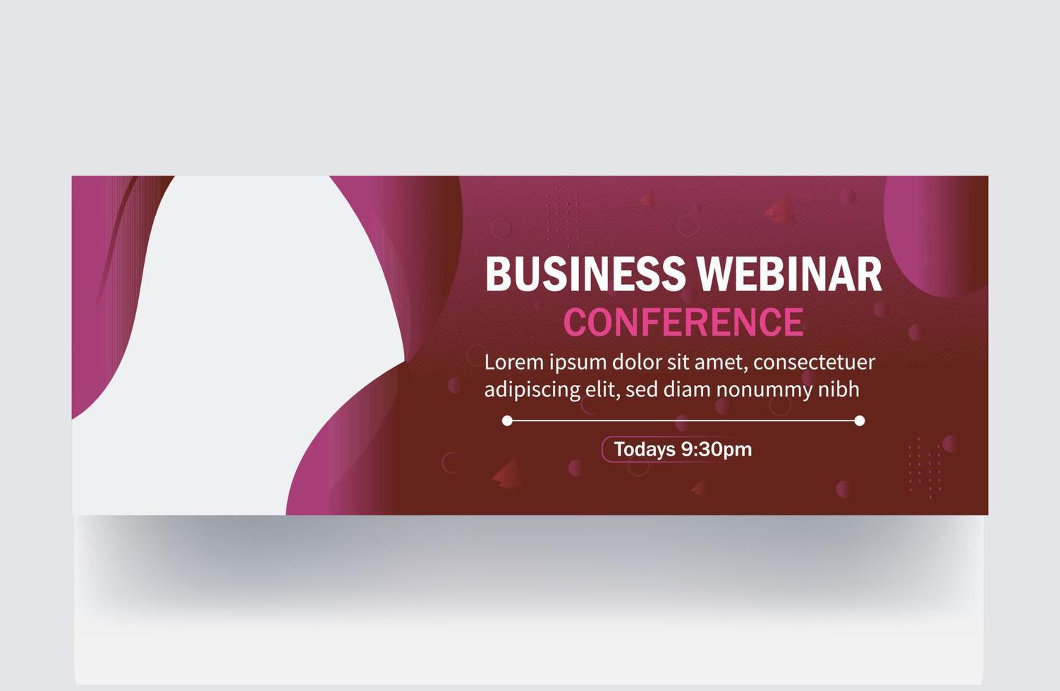 live online video webinar cover banner thumbnail design business social media post template vector