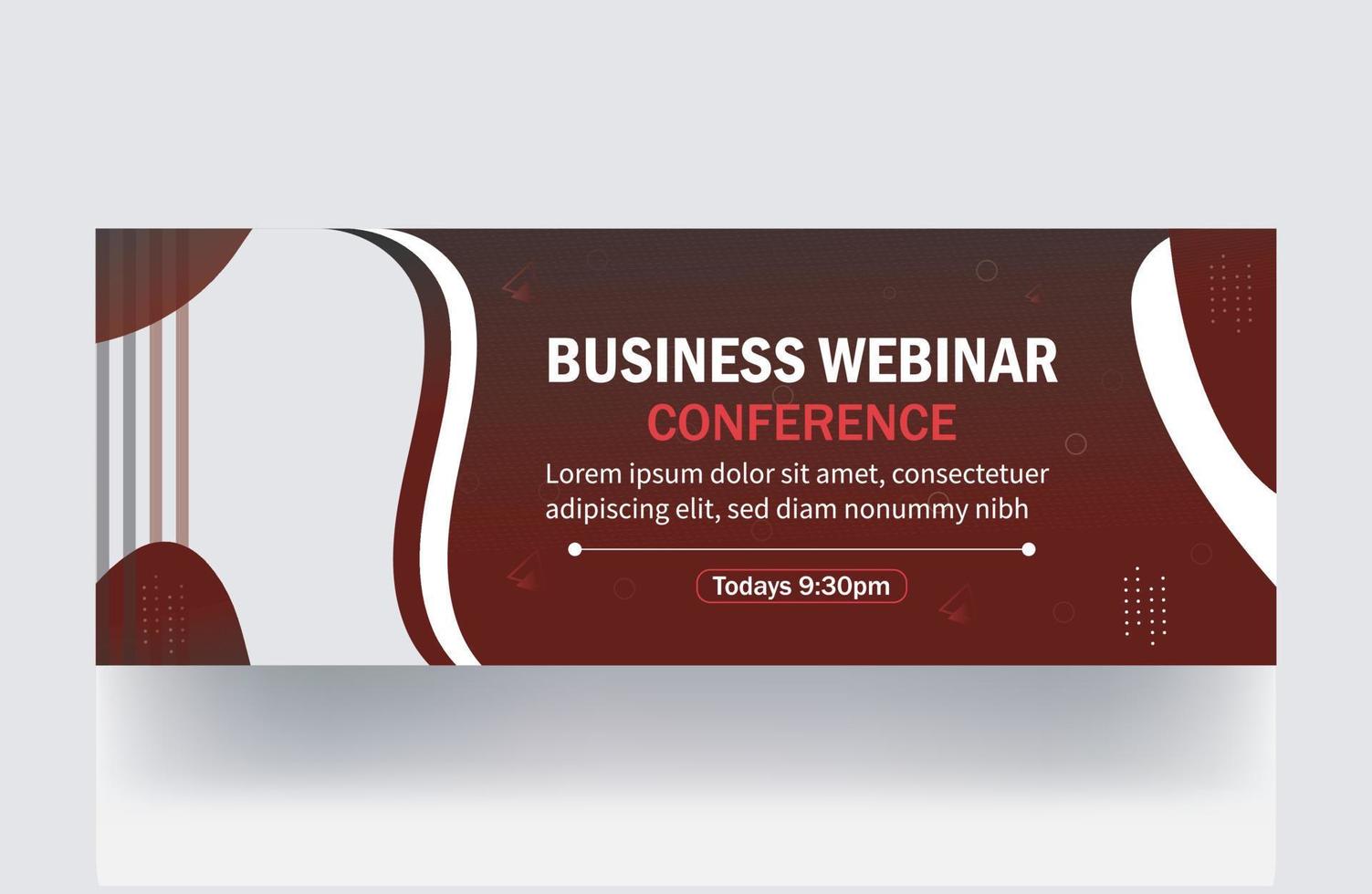 Corporate online webinar live cover banner thumbnail design business idea cover design social media post banner template vector