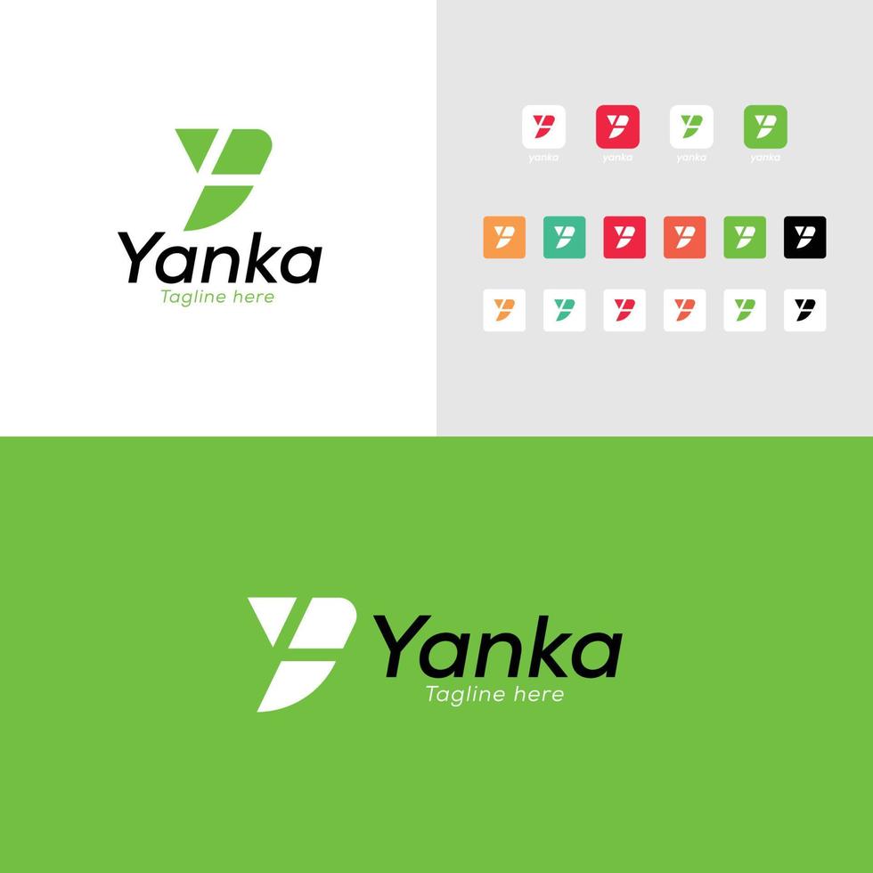 logotipo de la letra y - logotipo de yanka vector