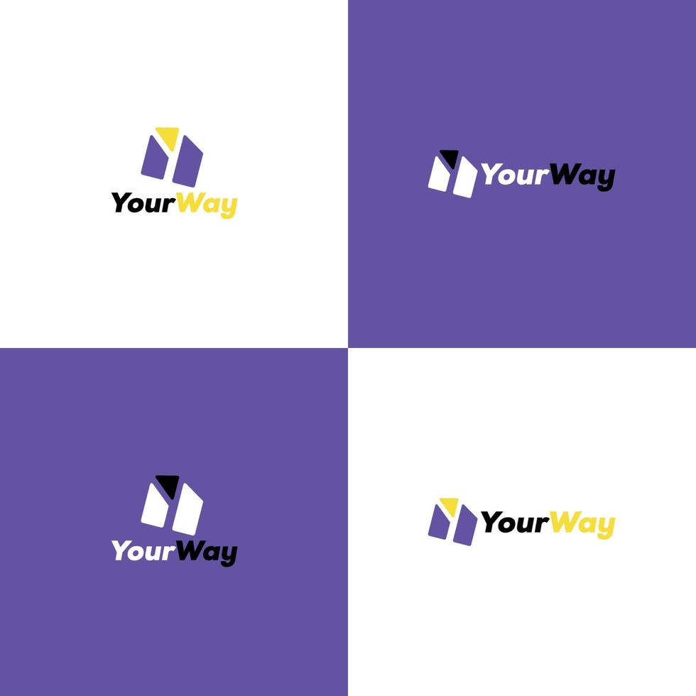 logotipo de la letra y - logotipo de yourway vector