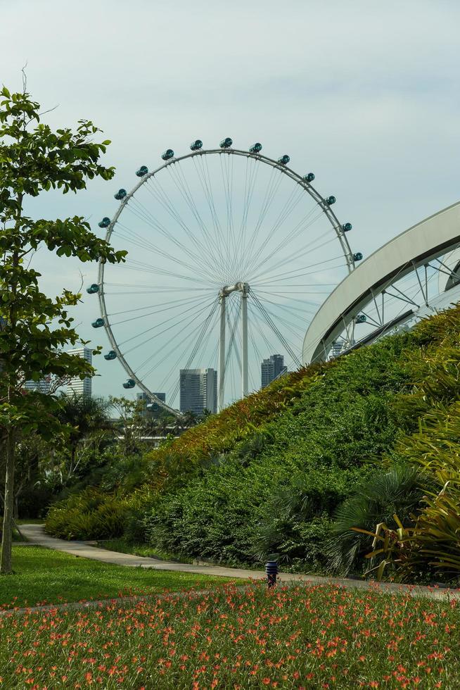 vista del horizonte de la ciudad de singapur foto