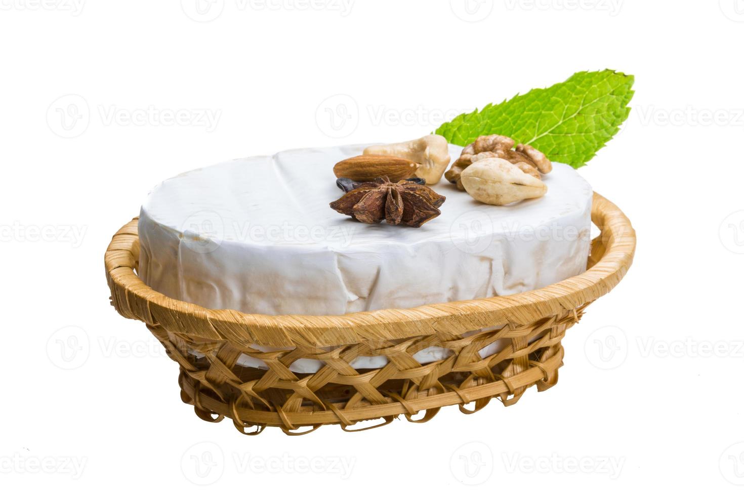 Fresh soft brie cheese photo