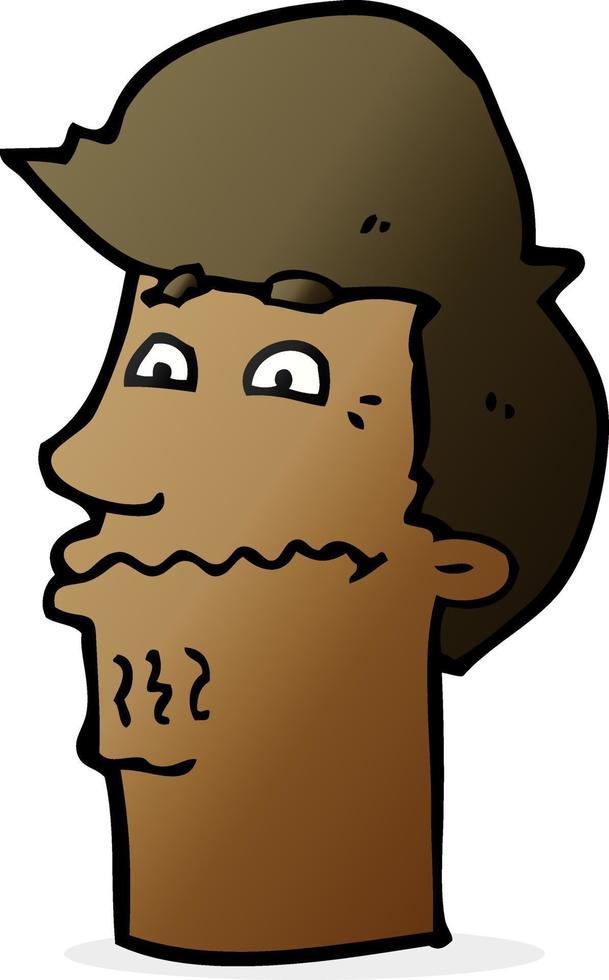 cartoon nervous man vector