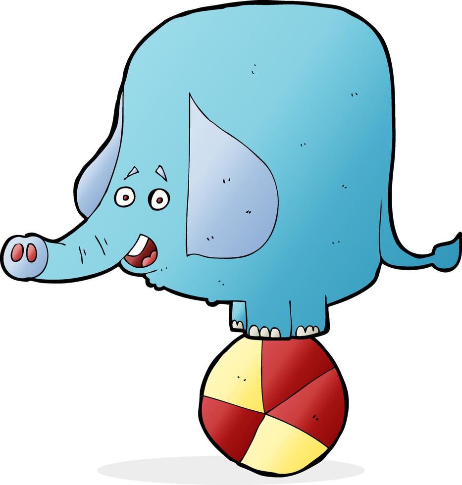 elefante de circo de dibujos animados vector