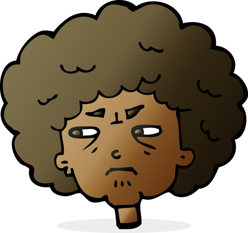 cartoon bitter old woman vector