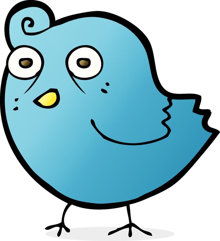 funny cartoon bird vector