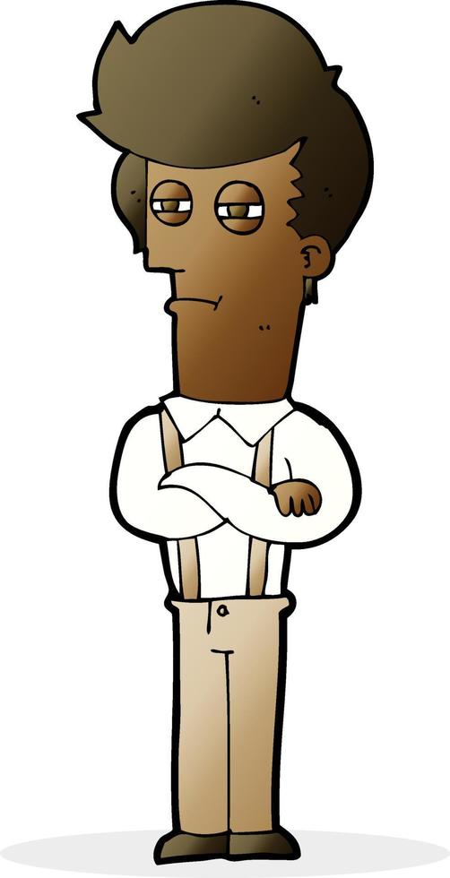 cartoon annoyed man vector