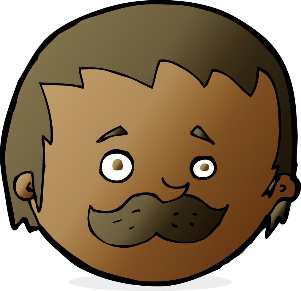 cartoon man with mustache vector