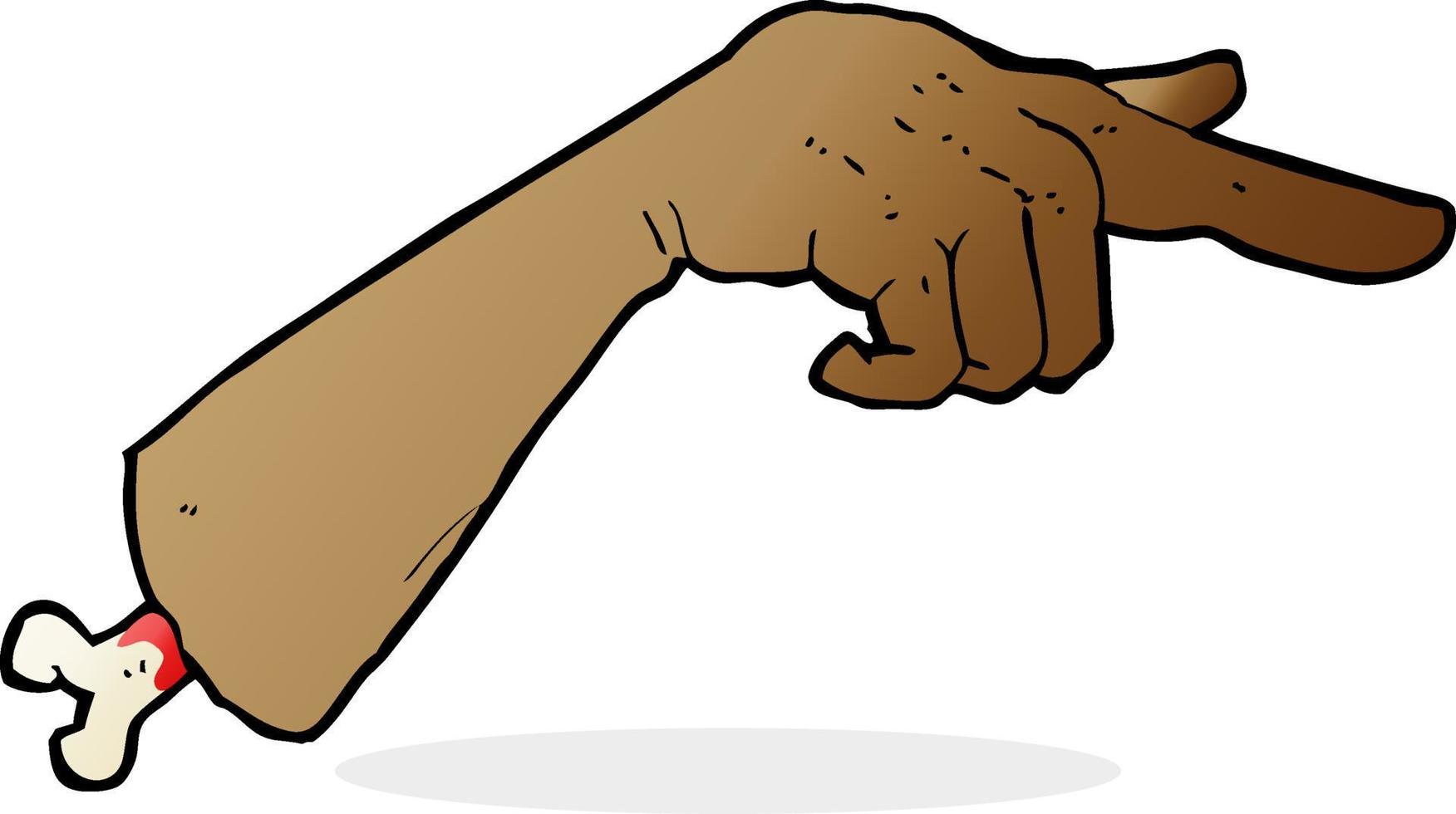 cartoon severed pointing hand vector